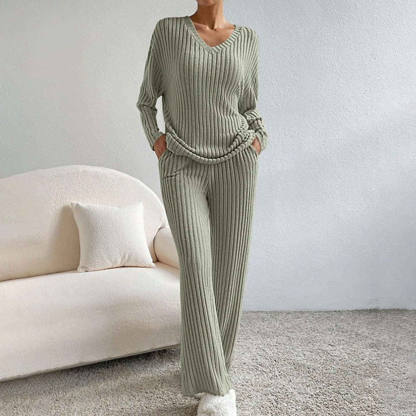 Geribbelde dames set voor moeiteloze elegantie – Isa