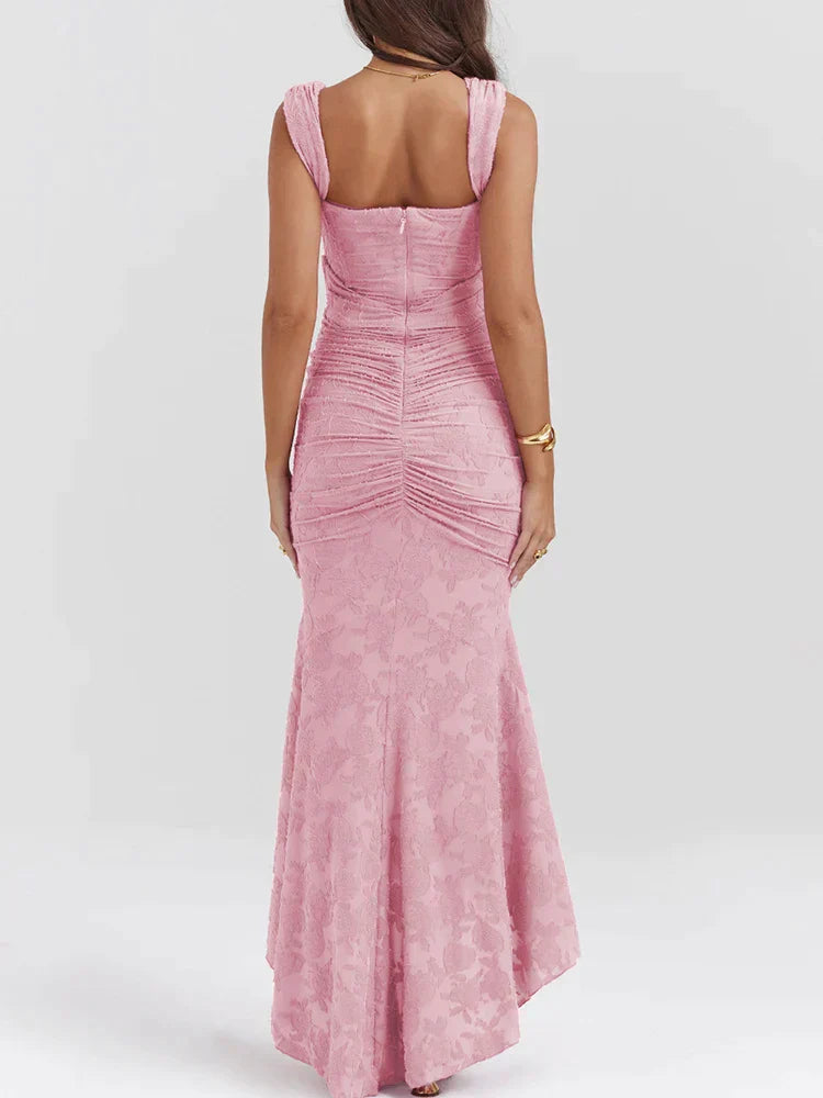 Fishtail maxi avondjurk elegant en vrouwelijk – Aureva