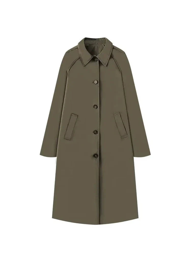 Lente Trenchcoat voor Dames met Ruitvoering – Maud