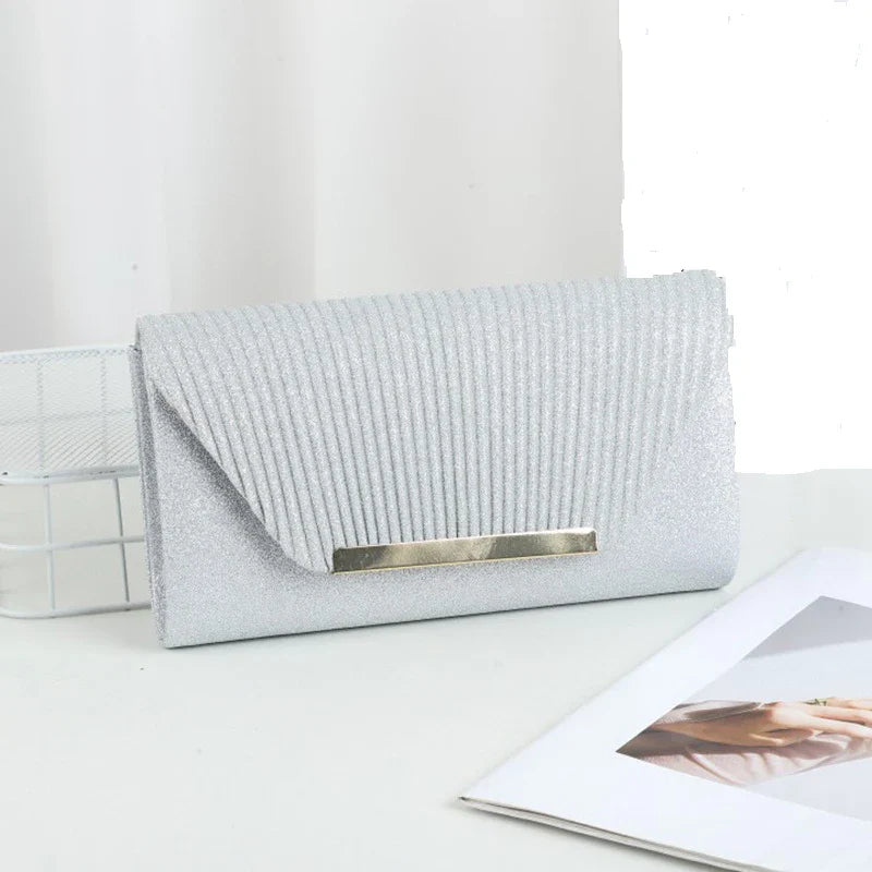 Glitter clutch tas voor dames met ketting – Serel