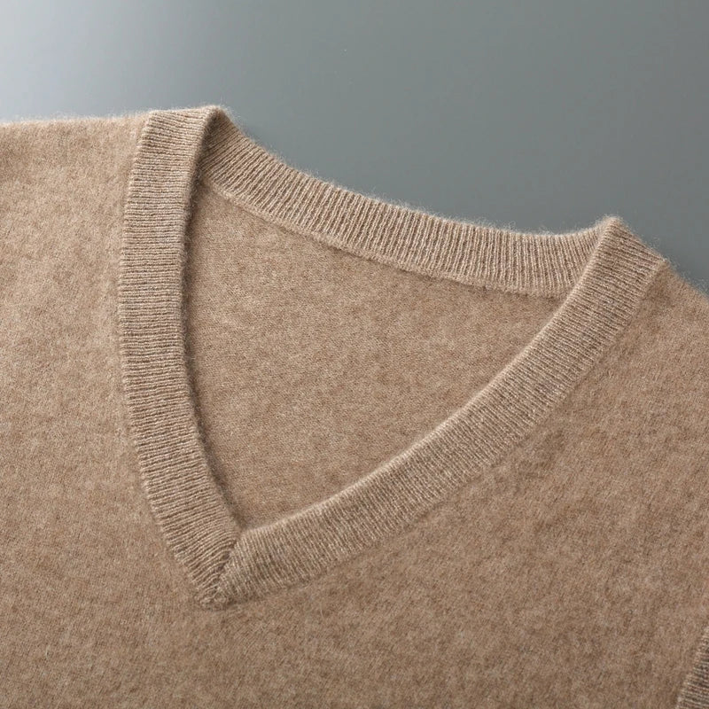 Luxe Kasjmier Vest met V-hals voor Tijdloze Stijl – Avani