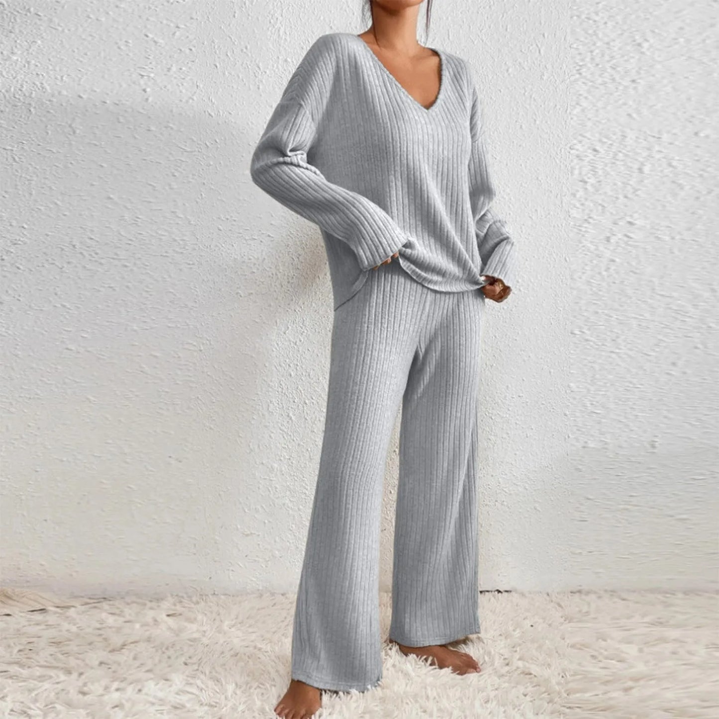 Geribbelde dames set voor moeiteloze elegantie – Isa