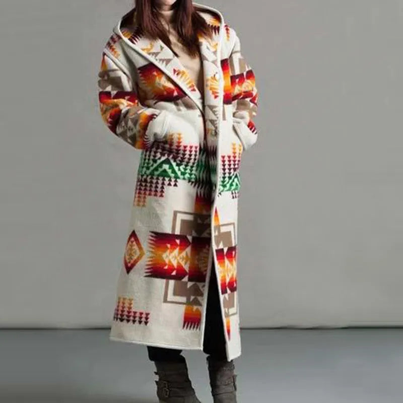 Stijlvolle winterjas met unieke details voor dames – Elvira