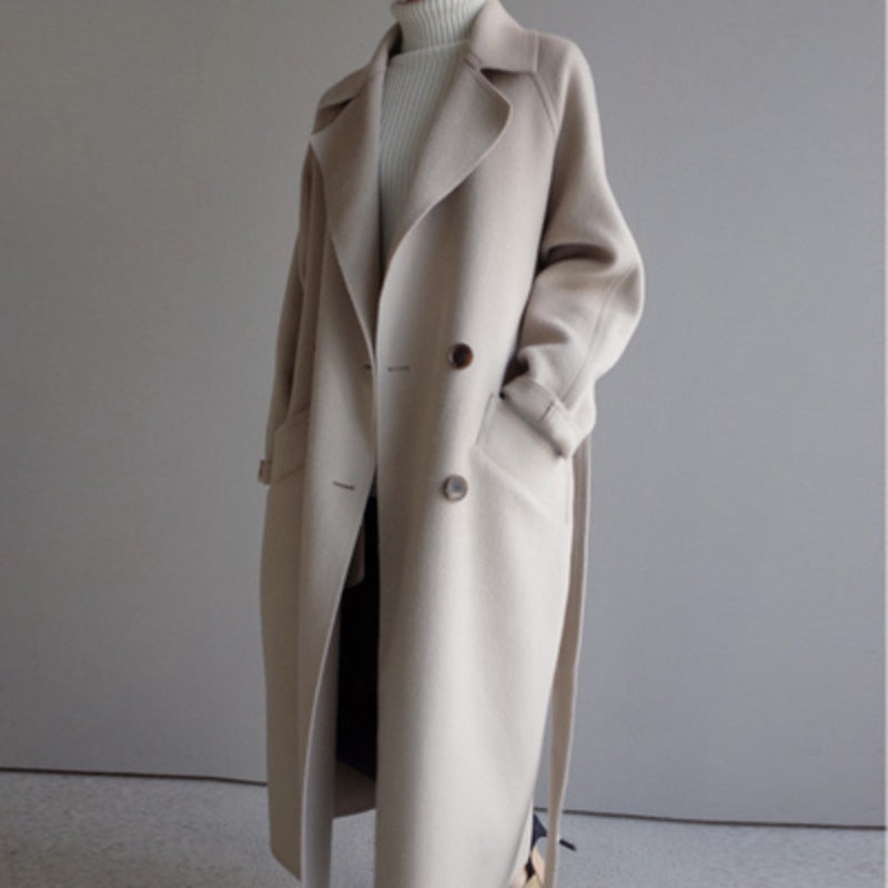 Dames winterjas in wolmix met elegante pasvorm – Janoura