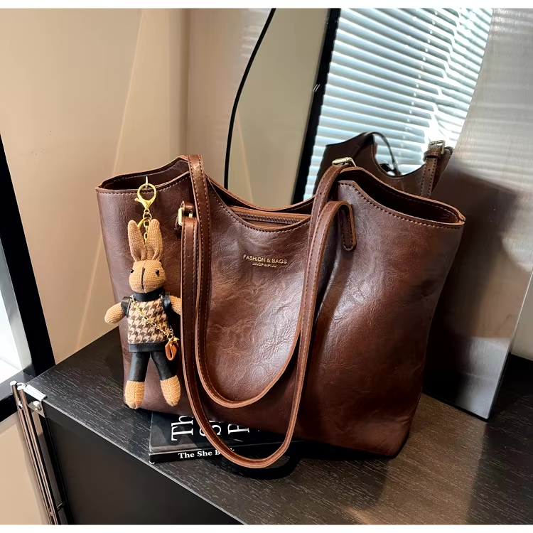 Vintage vegan tote bag met charme voor dames – Elvyna