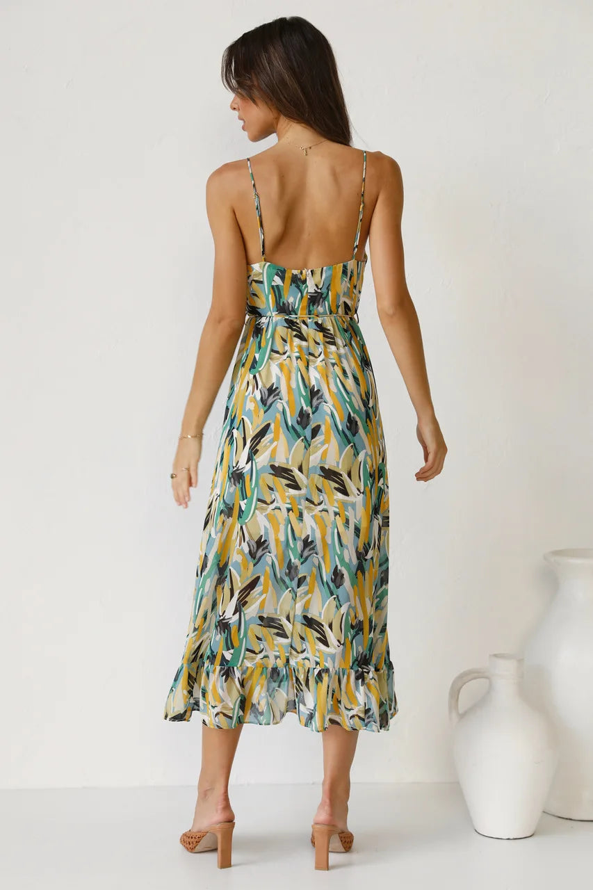 Dames Gedrukte Zomerjurk Comfort Ademend Elegant – Liora