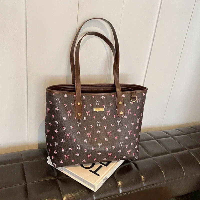 Vegan tote bag met strikdetail voor dames – Noraly