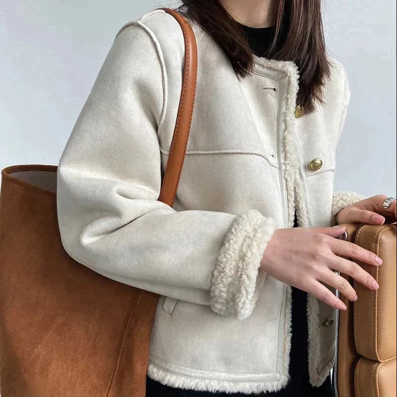 Suède Damesjack Luxe en Elegant voor Elke Gelegenheid – Sophie