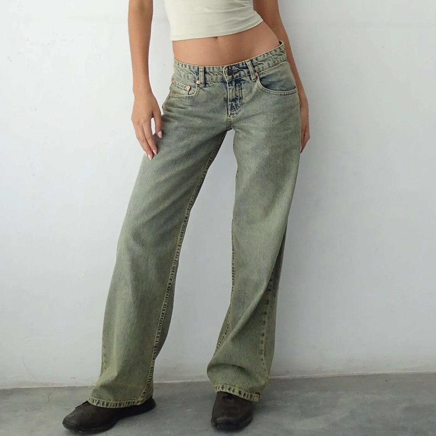 High Waist Wide-Leg Damesjeans in Diverse Kleuren – Ysella