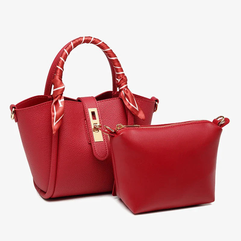 Elegante schoudertas met clutch en sjaaltje – Lumiéra