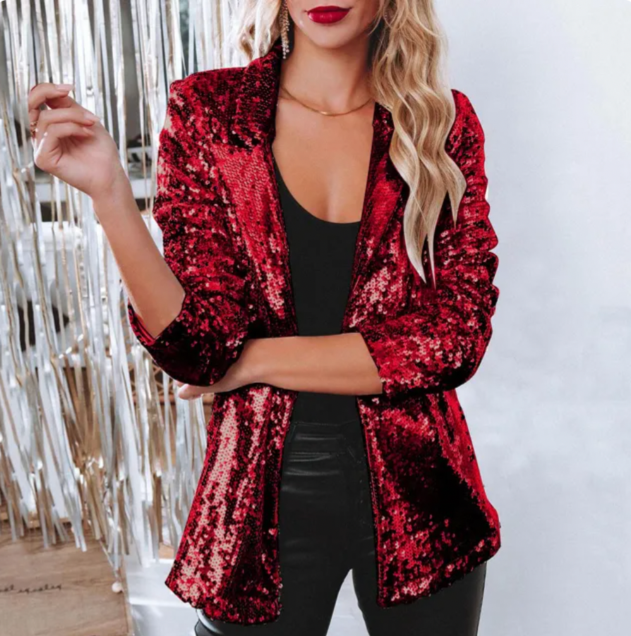 Blazer Met Glitteraccenten – Mila