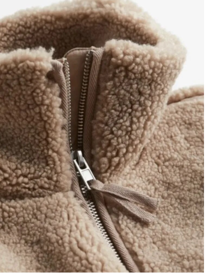 Zacht kort teddy vest voor dames – Sophie