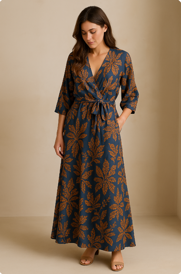 Elegante damesjurk knielang klassiek en comfortabel – Claire
