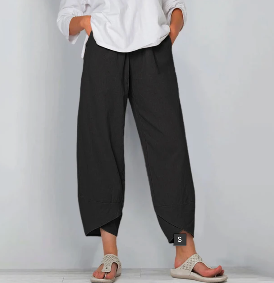 Lichte katoenen damesbroek met elastische taille – Oceane