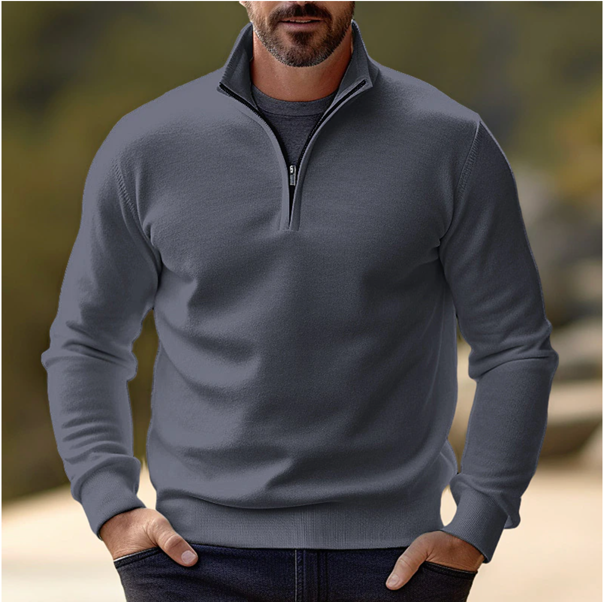 Casual Half-Zip Trui voor Heren – Tobias