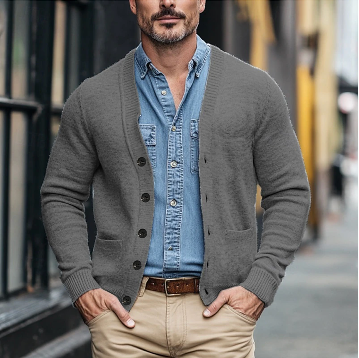 Stijlvolle gebreide cardigan voor heren – Raymond