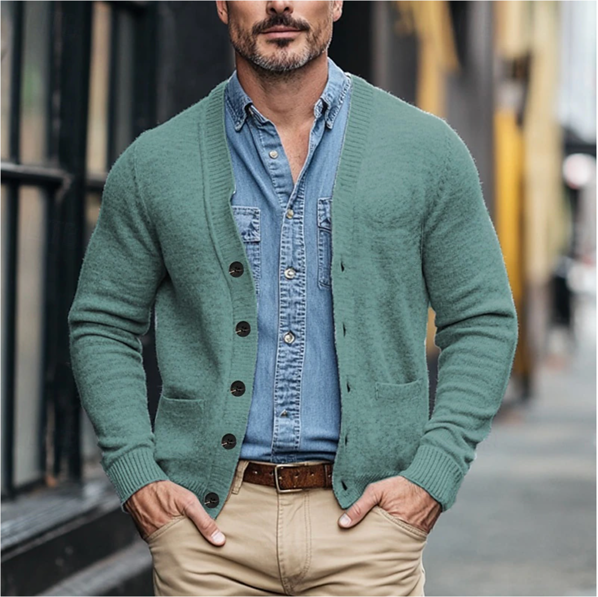 Stijlvolle gebreide cardigan voor heren – Raymond