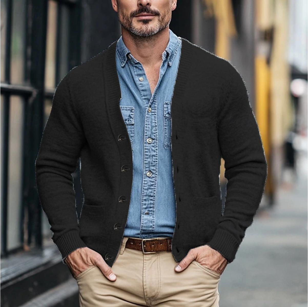 Stijlvolle gebreide cardigan voor heren – Raymond