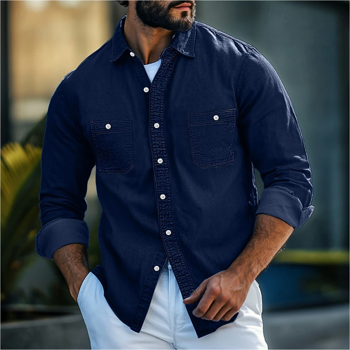 Denim overhemd voor heren – Lars
