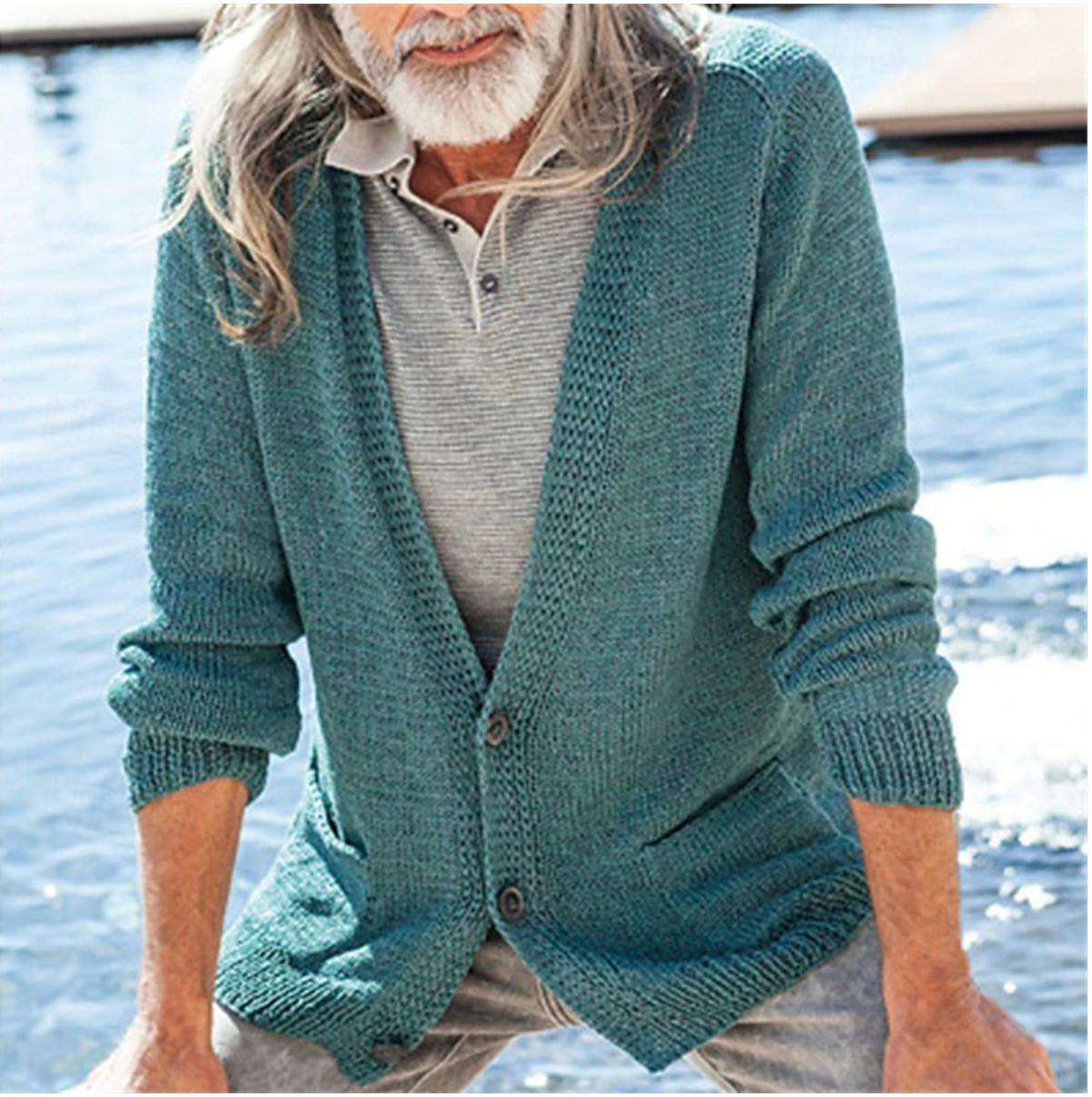 Gebreide cardigan trui voor heren – Rick
