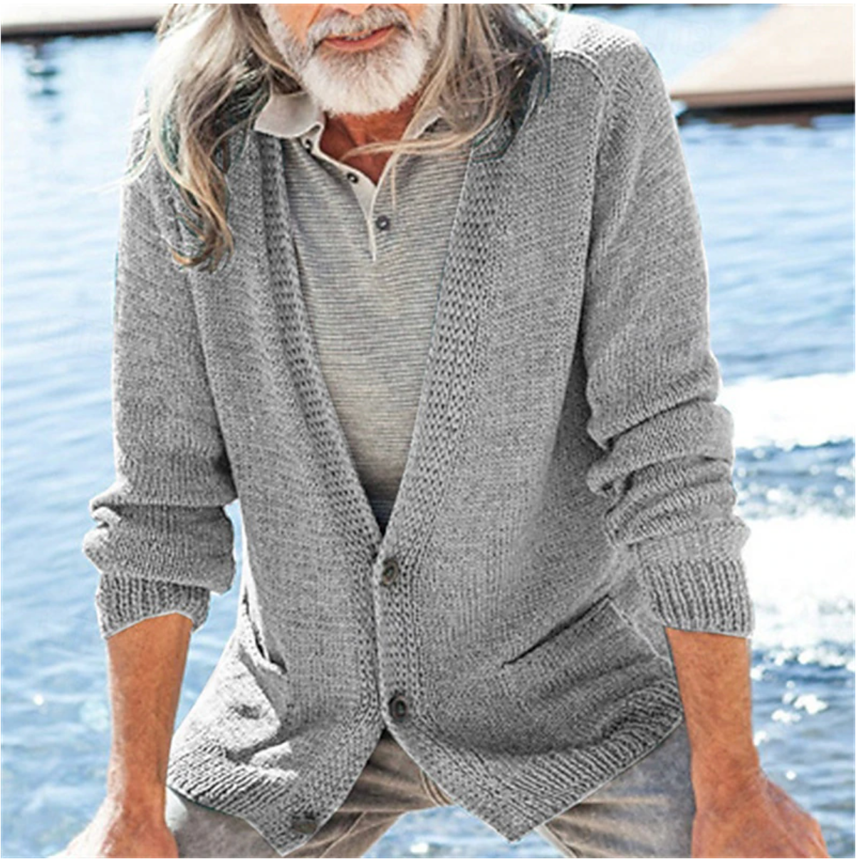 Gebreide cardigan trui voor heren – Rick