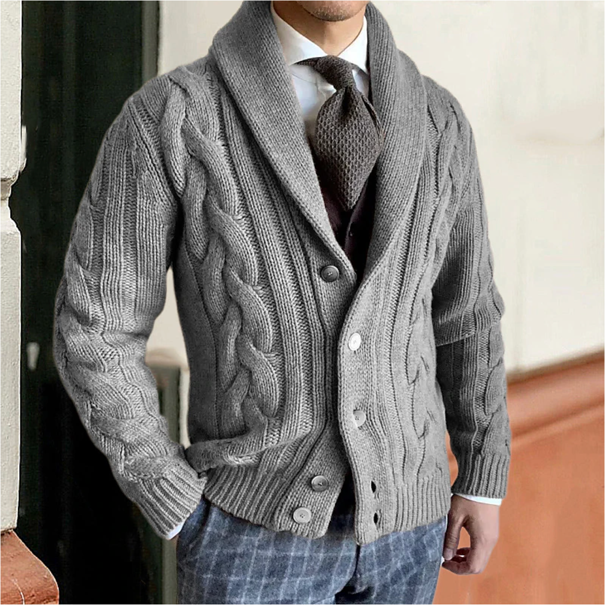 Gebreide cardigan trui voor heren – Ricardo