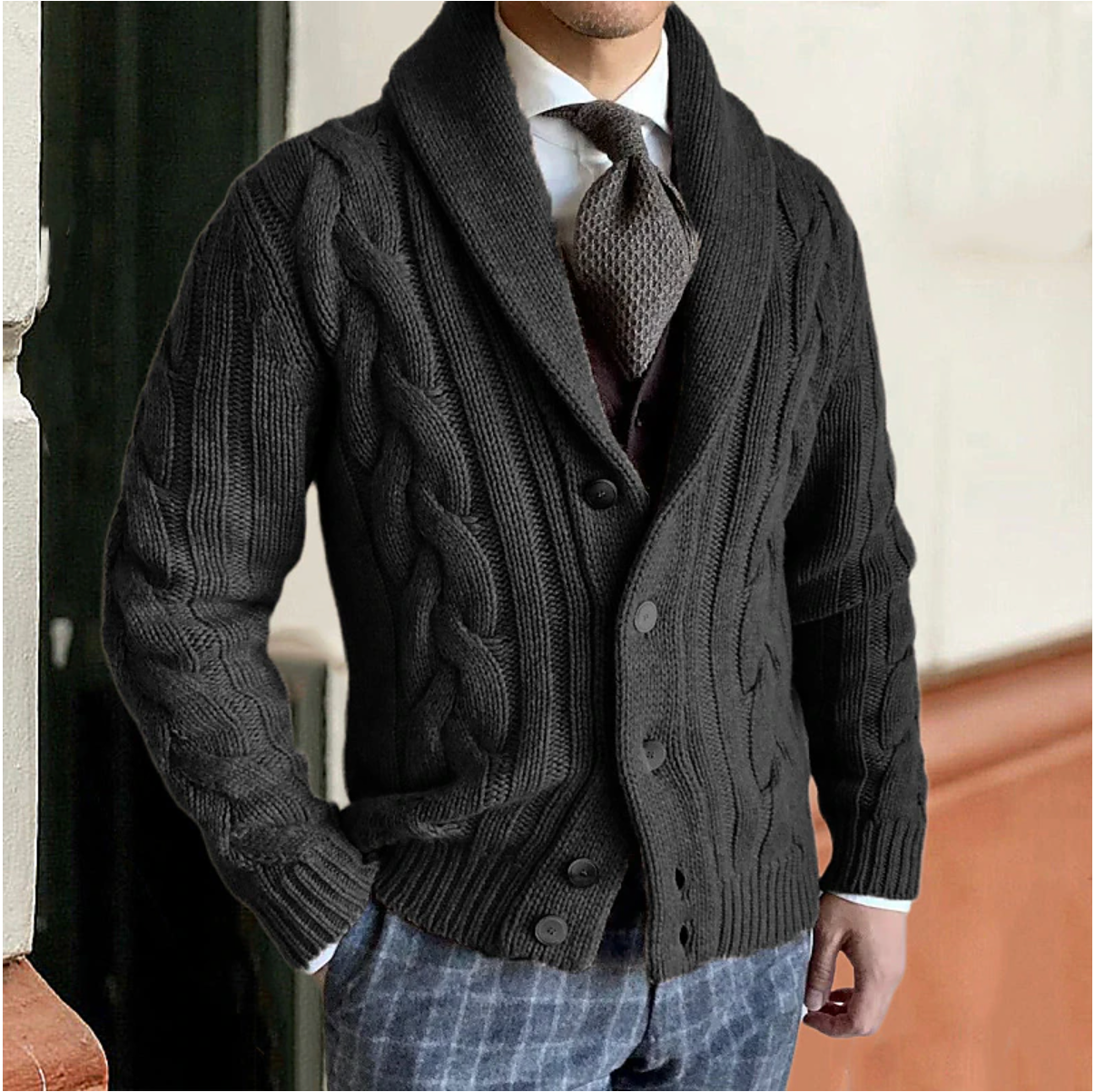 Gebreide cardigan trui voor heren – Ricardo