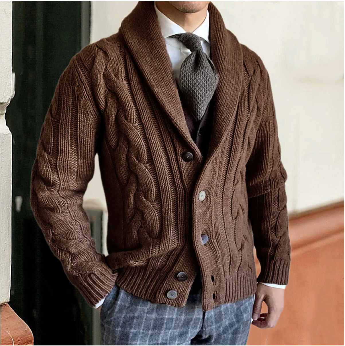 Gebreide cardigan trui voor heren – Ricardo