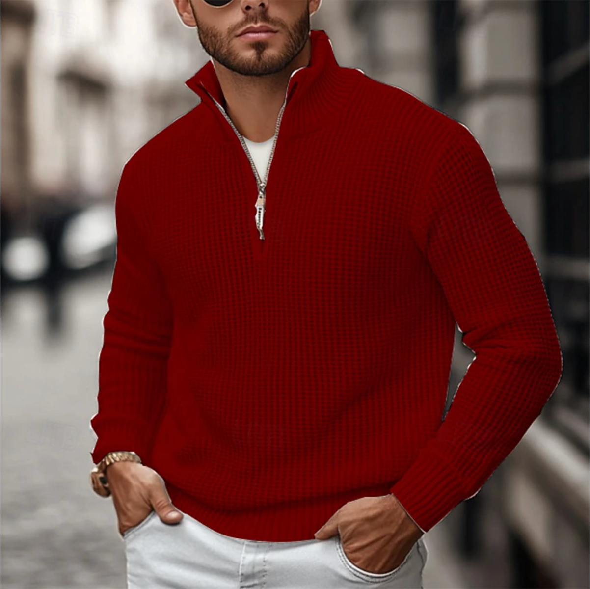 Heren Zip-up Trui Katoenmix Lichtgewicht Comfort – Lars