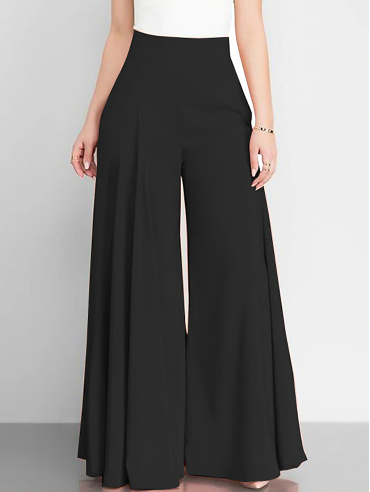 Elegante high-waisted wijde broek voor dames – Isabelle