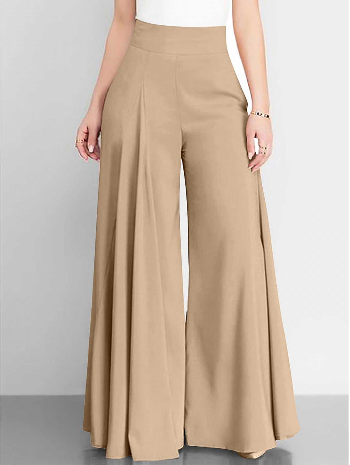 Elegante high-waisted wijde broek voor dames – Isabelle