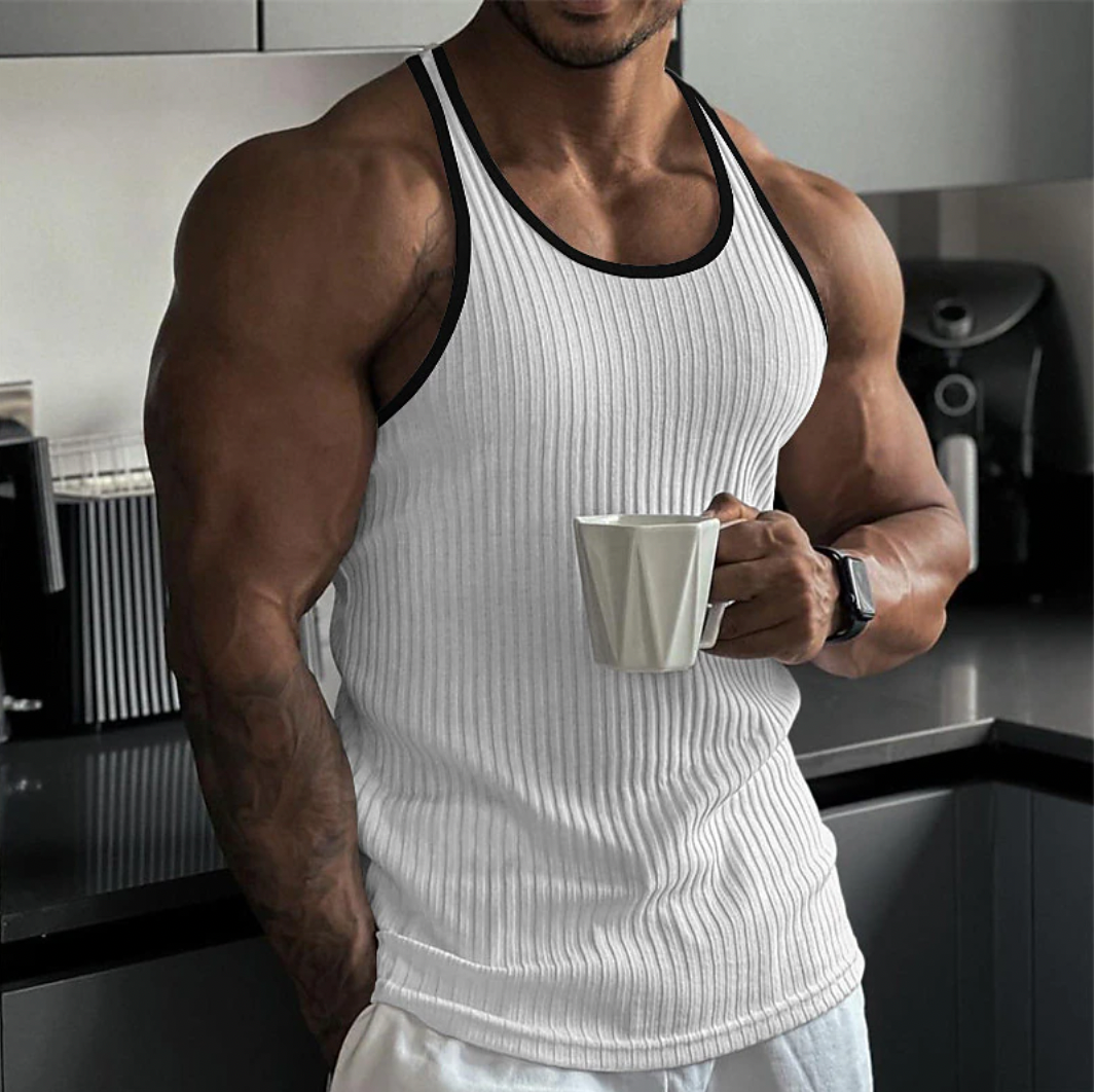 Ademende heren tanktop voor casual stijl – Silvio