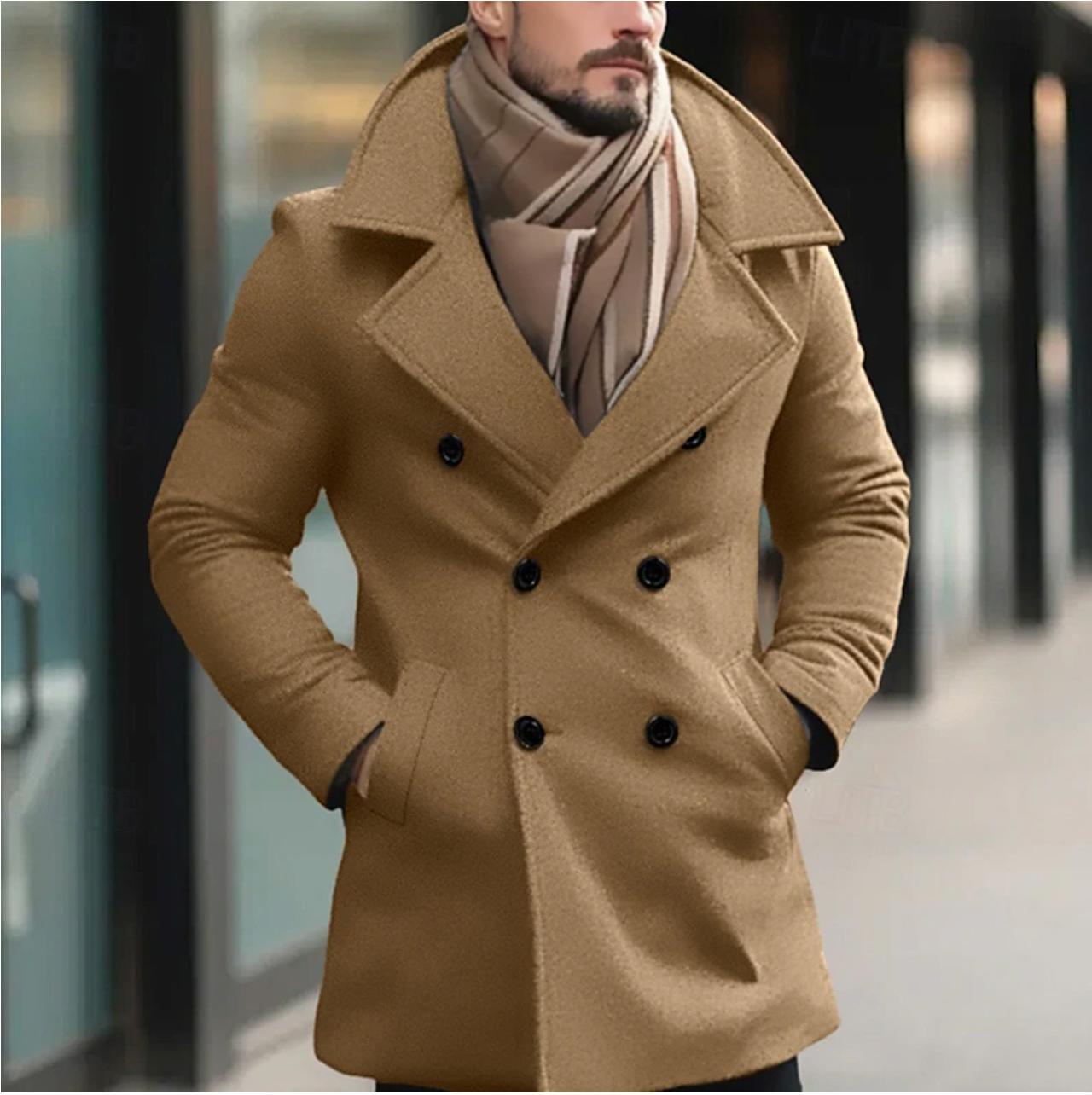 Waterafstotende heren trenchcoat met slank silhouet – Alastair