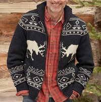 Winterse heren cardigan met knoopsluiting – Sebastian