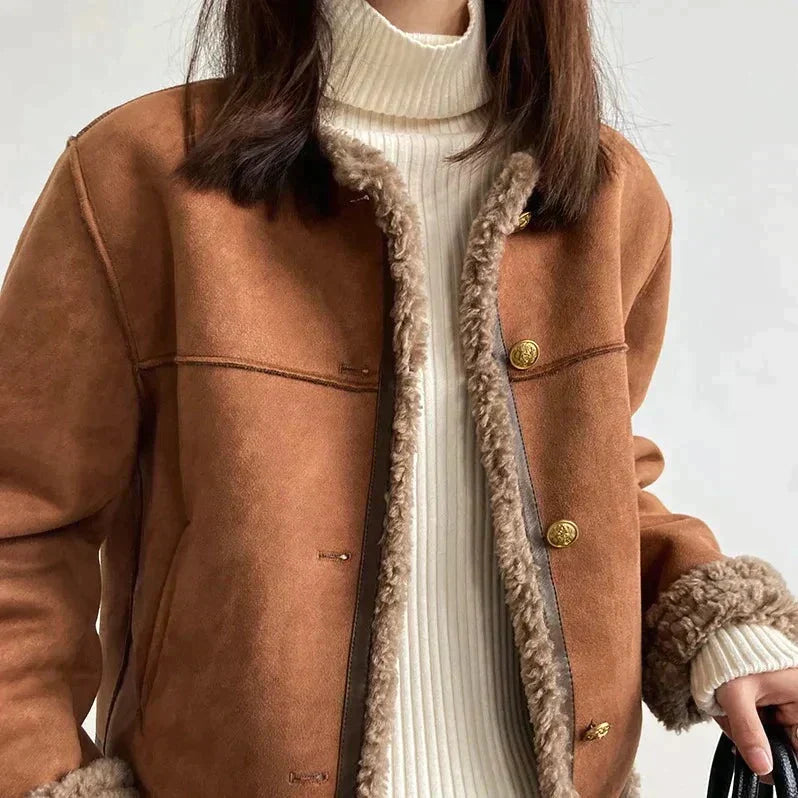 Suède Damesjack Luxe en Elegant voor Elke Gelegenheid – Sophie