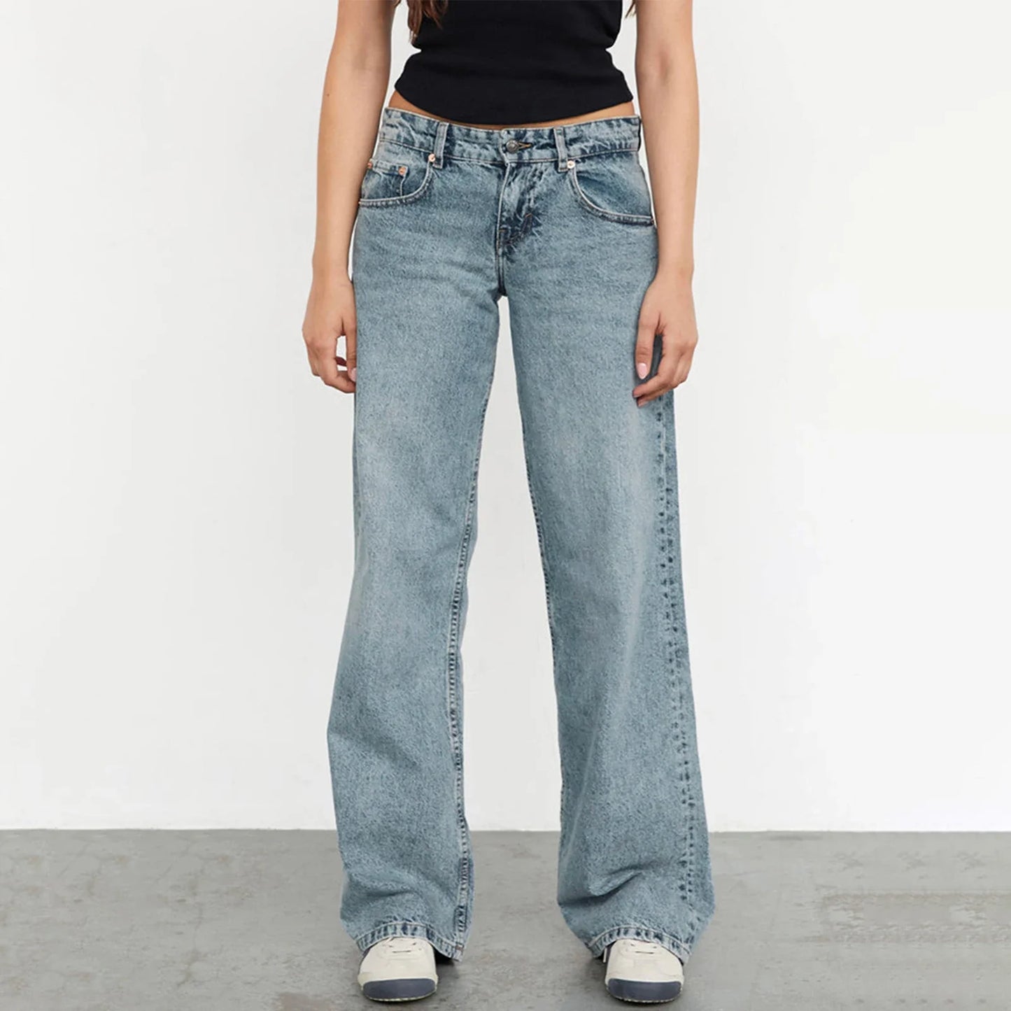 High Waist Wide-Leg Damesjeans in Diverse Kleuren – Ysella