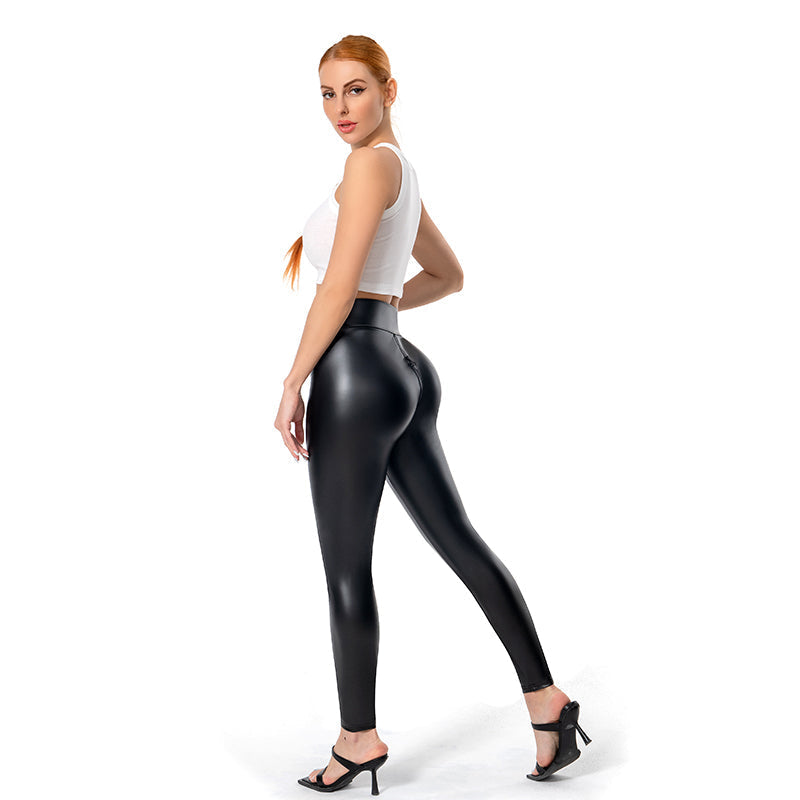 Leren broek heren slim fit zwart – Thomas