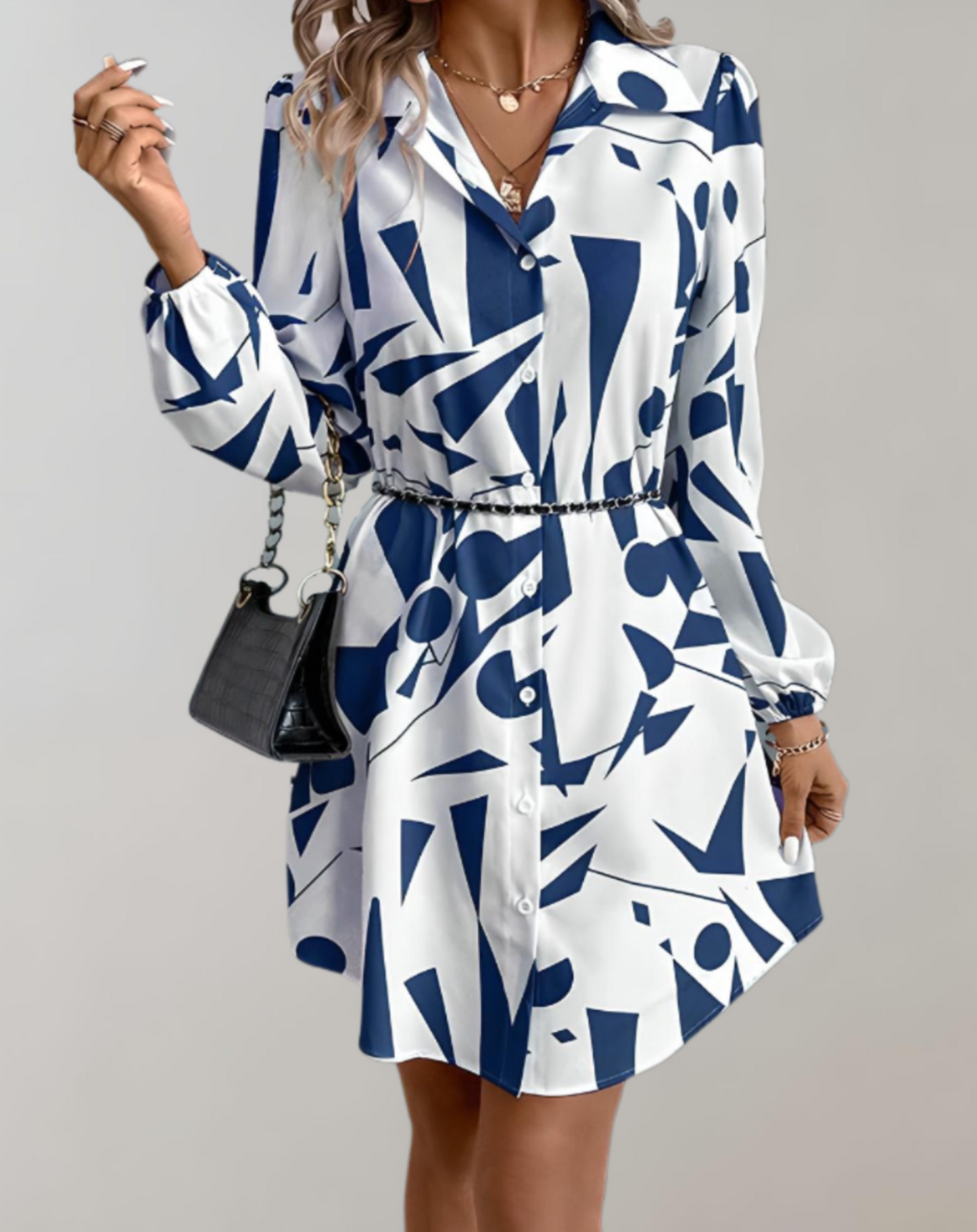 Stijlvolle Polojurk met Lange Mouwen en Knoopsluiting – Sofie