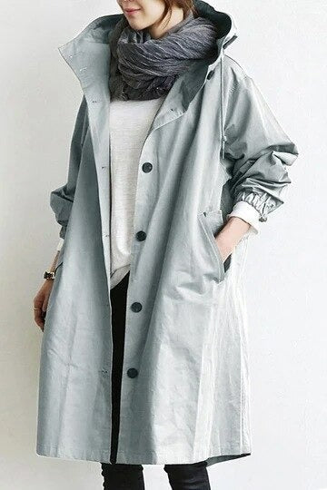 Waterafstotende trenchcoat voor heren met knoopsluiting – Eliano