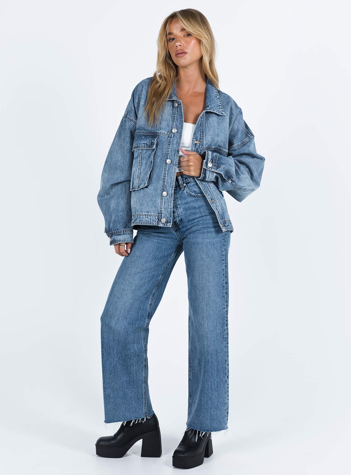 Oversized Spijkerjasje voor Dames in Vintage Denim – Faylen