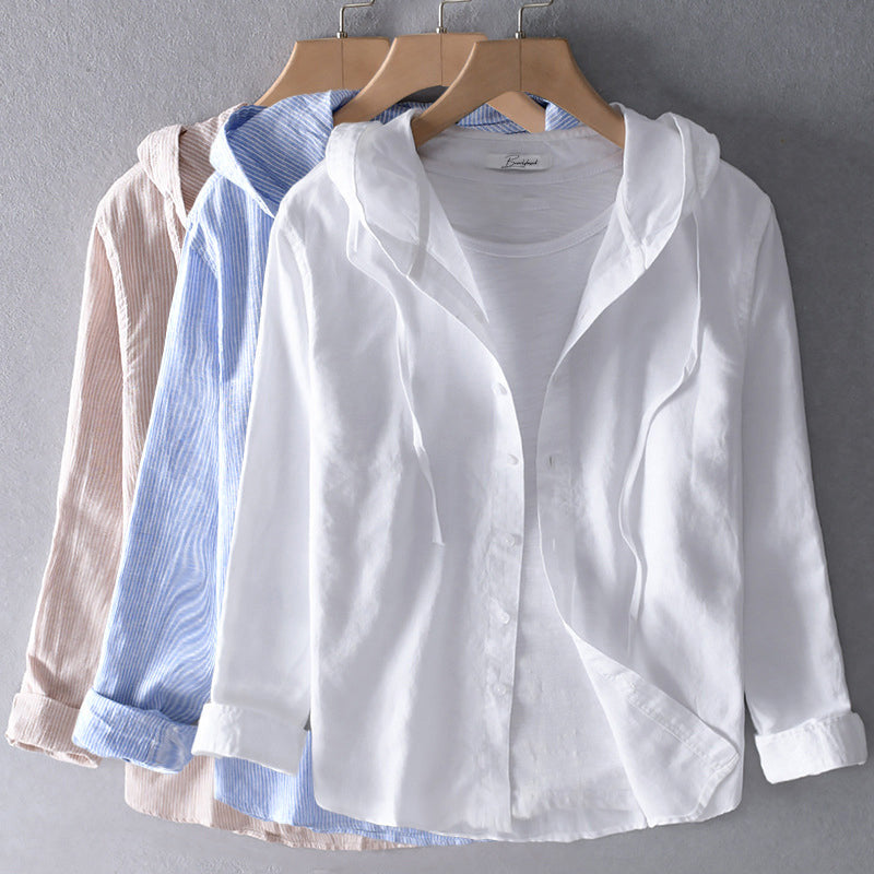Linnen dameshemd luchtig katoenmix zomer elegant – Lucille