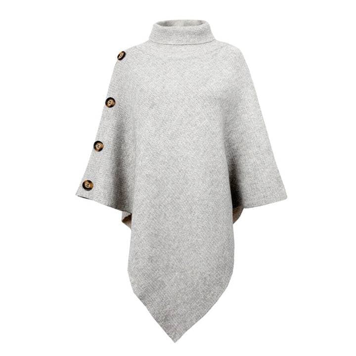 Oversized Coltrui Poncho met Knopen voor Dames – Theresa