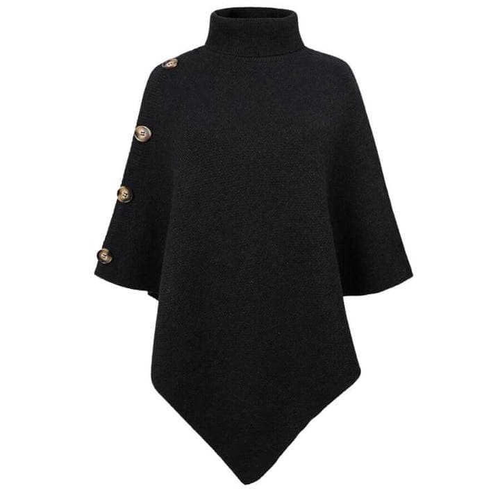 Oversized Coltrui Poncho met Knopen voor Dames – Theresa