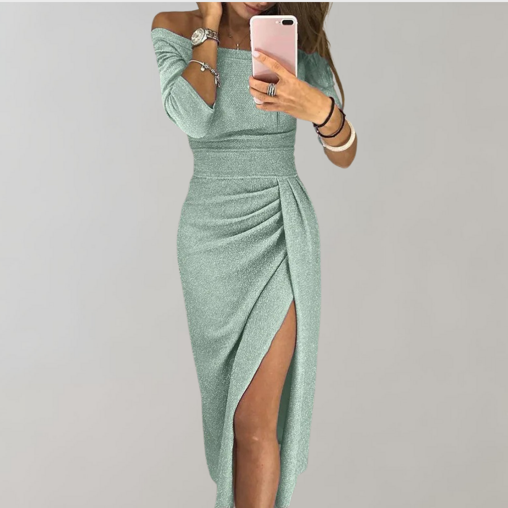 Elegante glitterjurk met flatterende pasvorm – Marit
