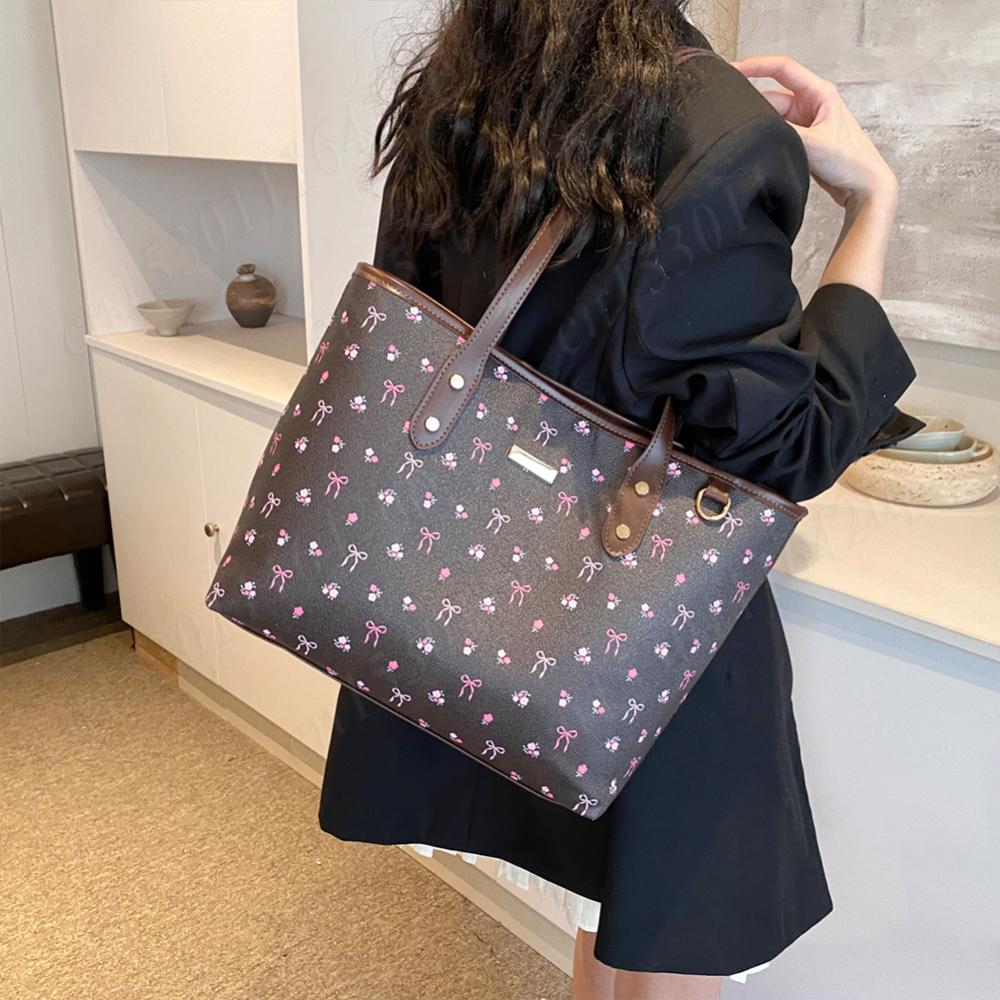 Vegan tote bag met strikdetail voor dames – Noraly