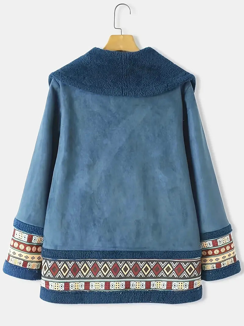 Boho-geïnspireerde gebreide mantel voor dames – Chique