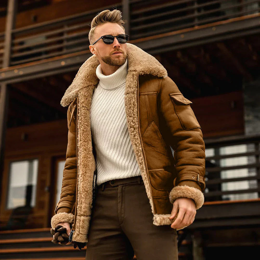 Heren leren jas voor herfst en winter met tijdloze look – Ardeon
