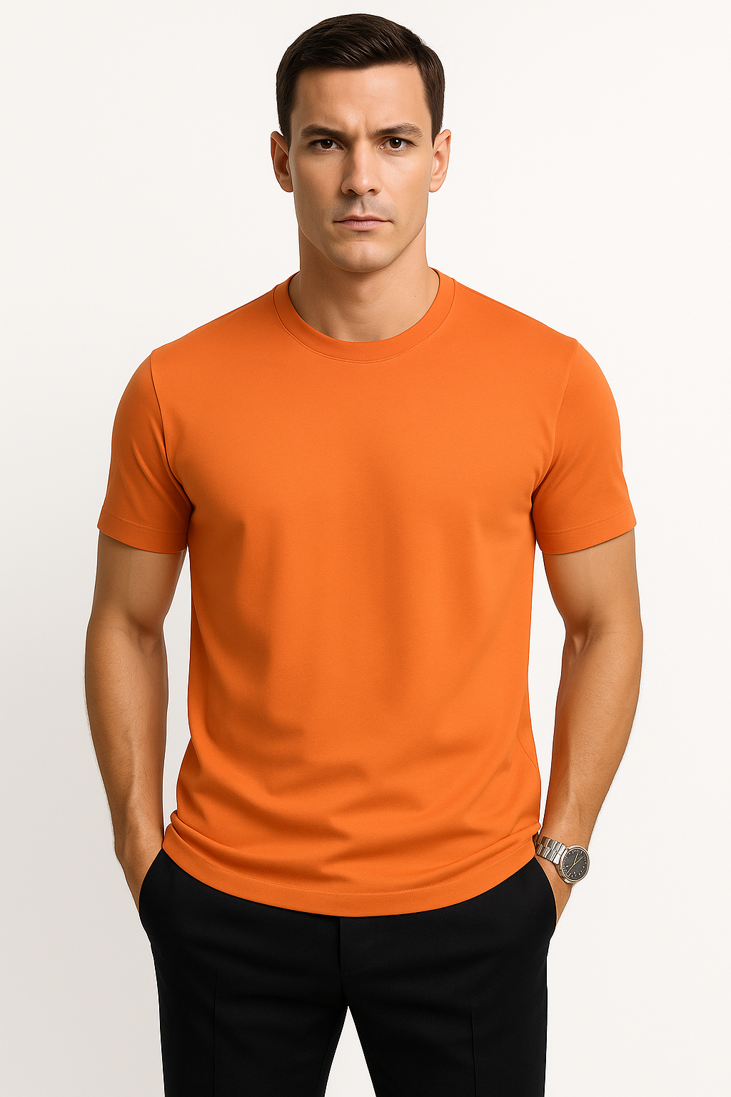 Comfortabel basic T-shirt voor heren, ademend en stijlvol – Tom
