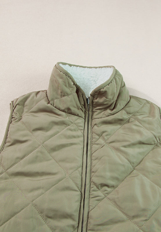 Zacht fleece vest met rits en zakken – Nova