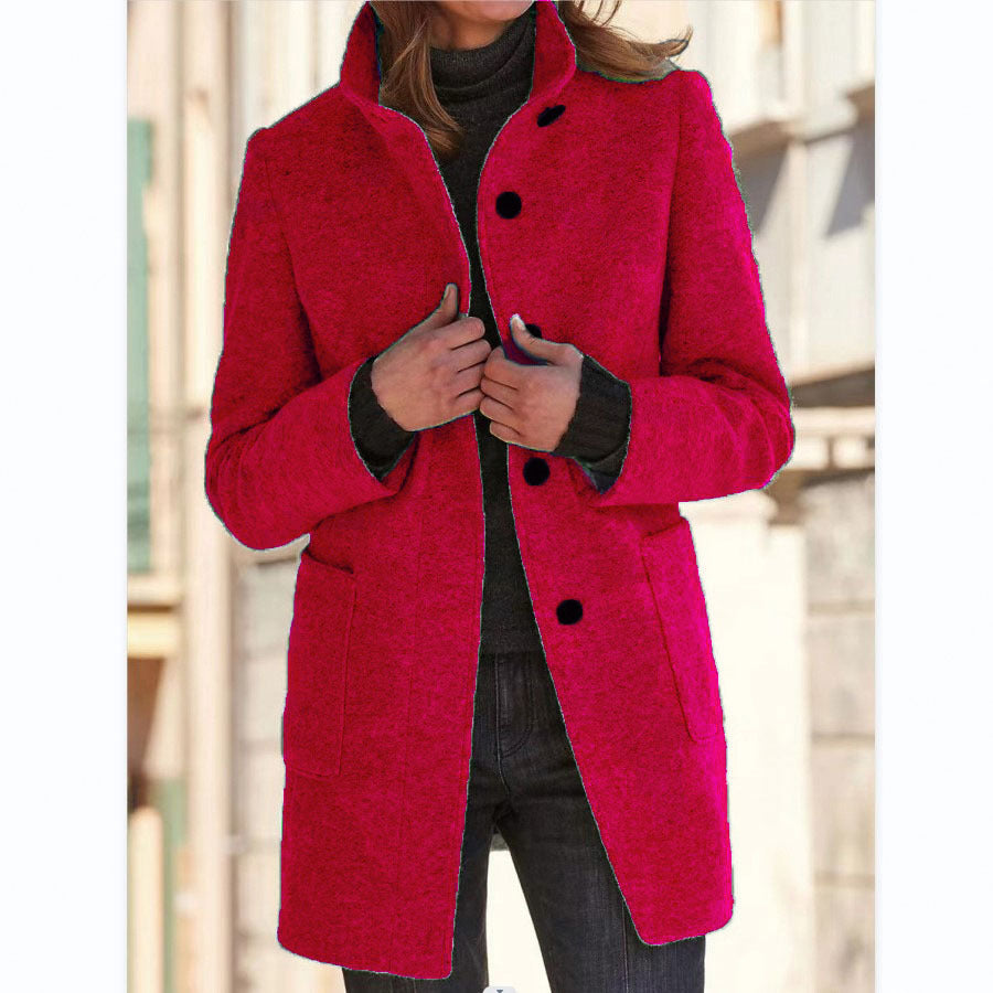 Slim-Fit Winterjas Met Lange Mouwen En Knoopsluiting - Lisa